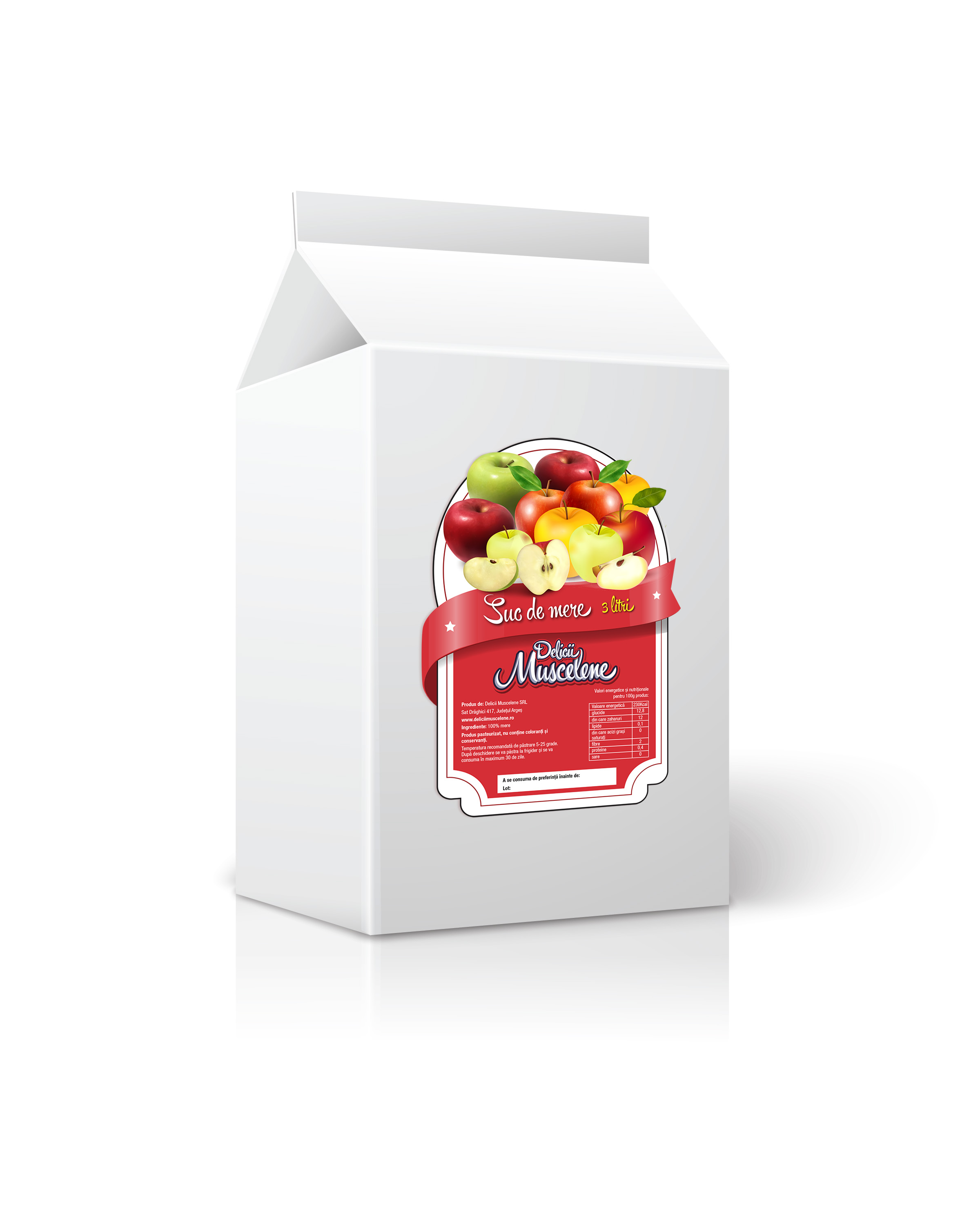 Suc de mere, borcan 3 l